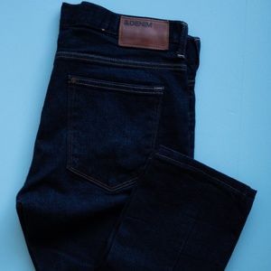 H&M Slim Low Waist 36/34 Indigo Button Up Jeans
